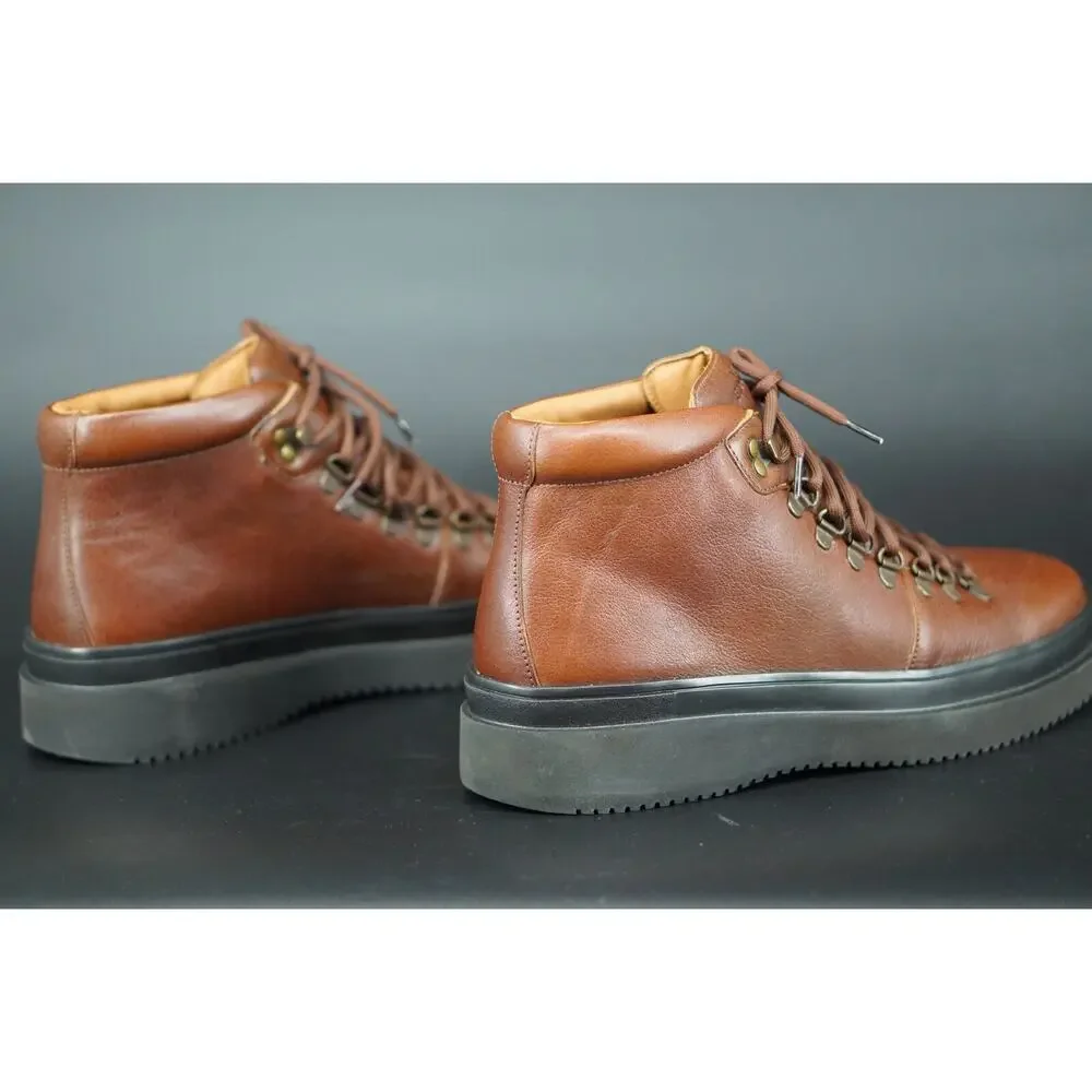 Allen Edmonds Knox High Brown Leather Sneaker Boot Size 9 New Ultralight $475